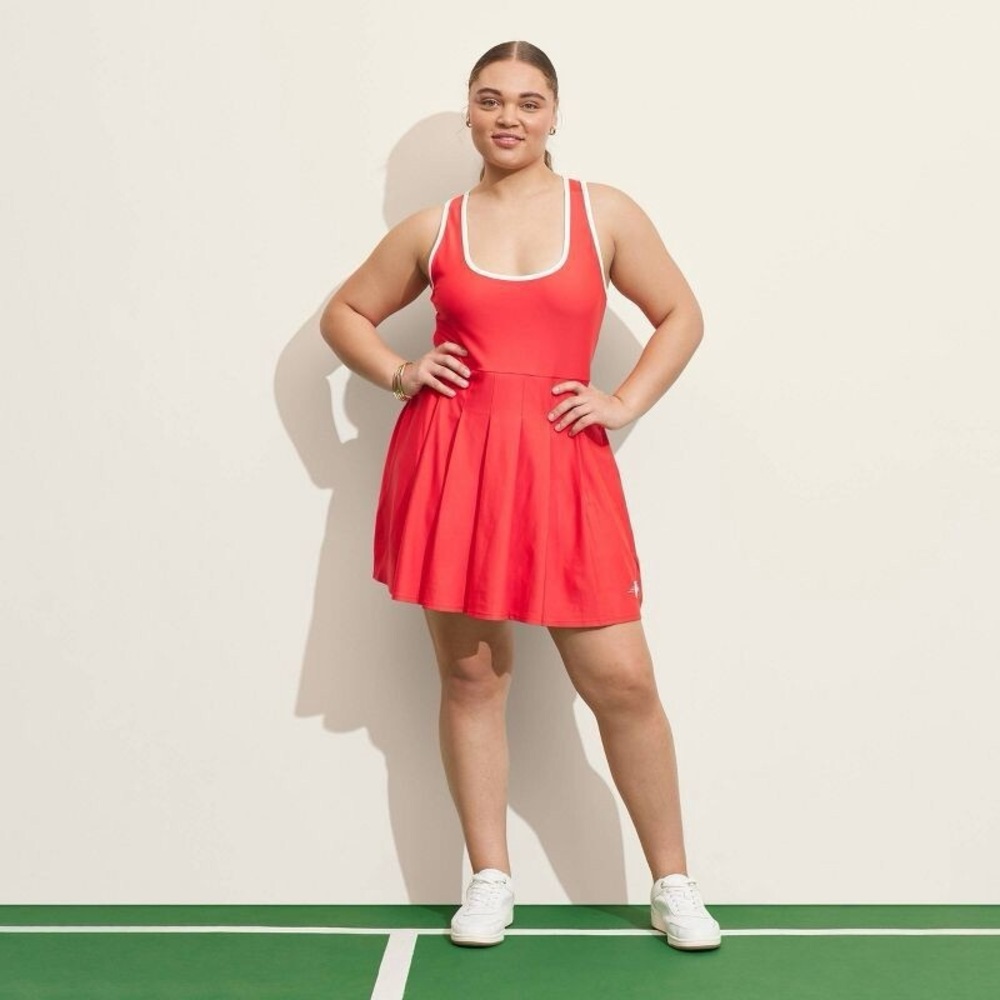 Target X Prince Pickleball Women's Cross-Back Pleated Dress - Red Tennis